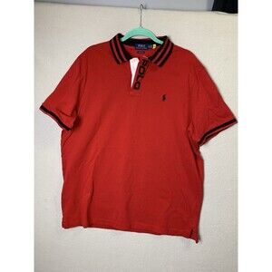 Polo by Ralph Lauren Shirt Mens XL Red Classic Fit Polo Spell Out